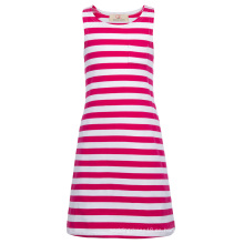 Grace Karin niños niños niñas sin mangas cuello redondo profundo rosa blanco vestido de algodón rayado CL010490-1